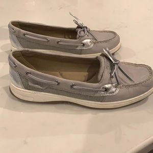 Gray and silver sperry- memory foam